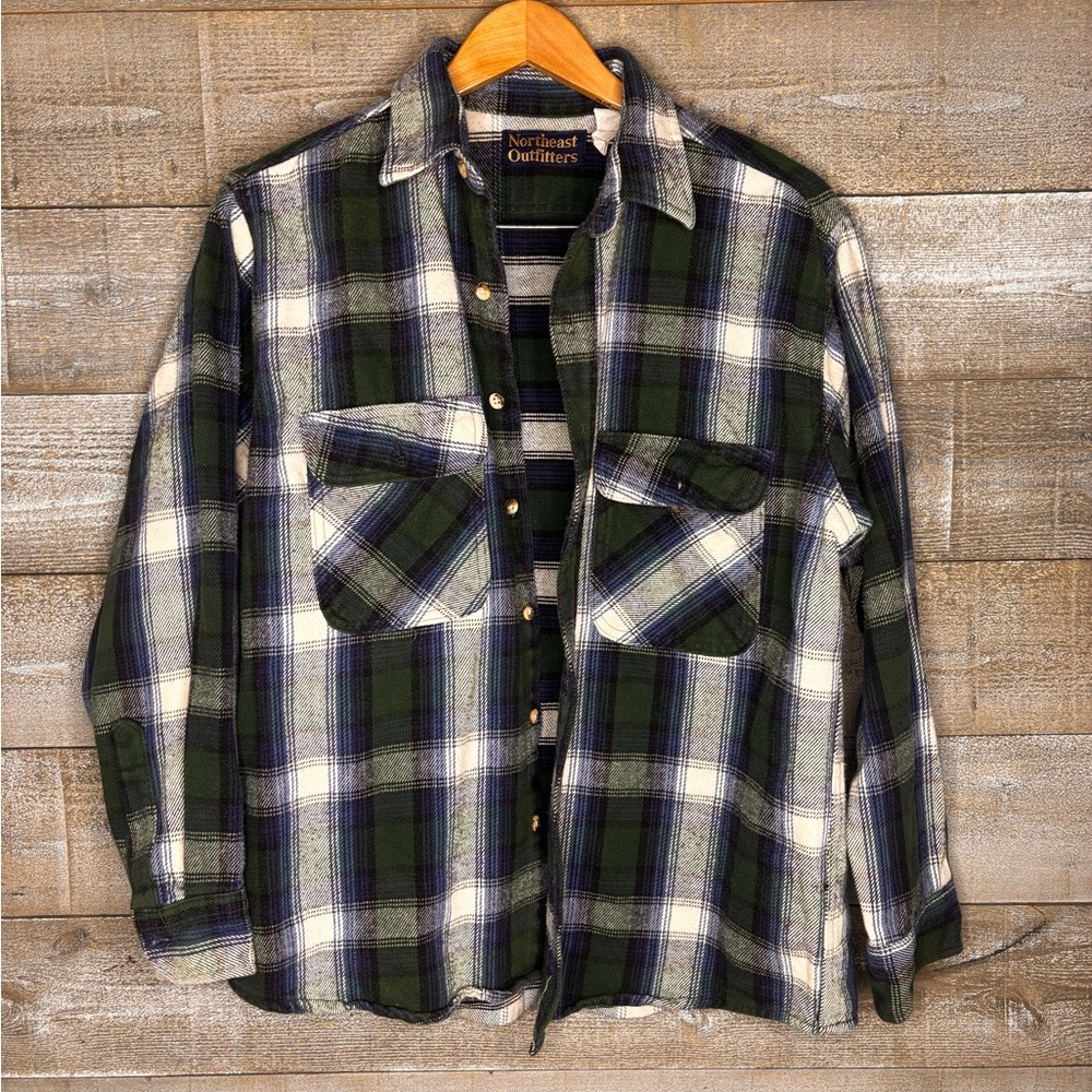 Northeast Outfitters vintage Green Plaid Men's flannel Shirt small